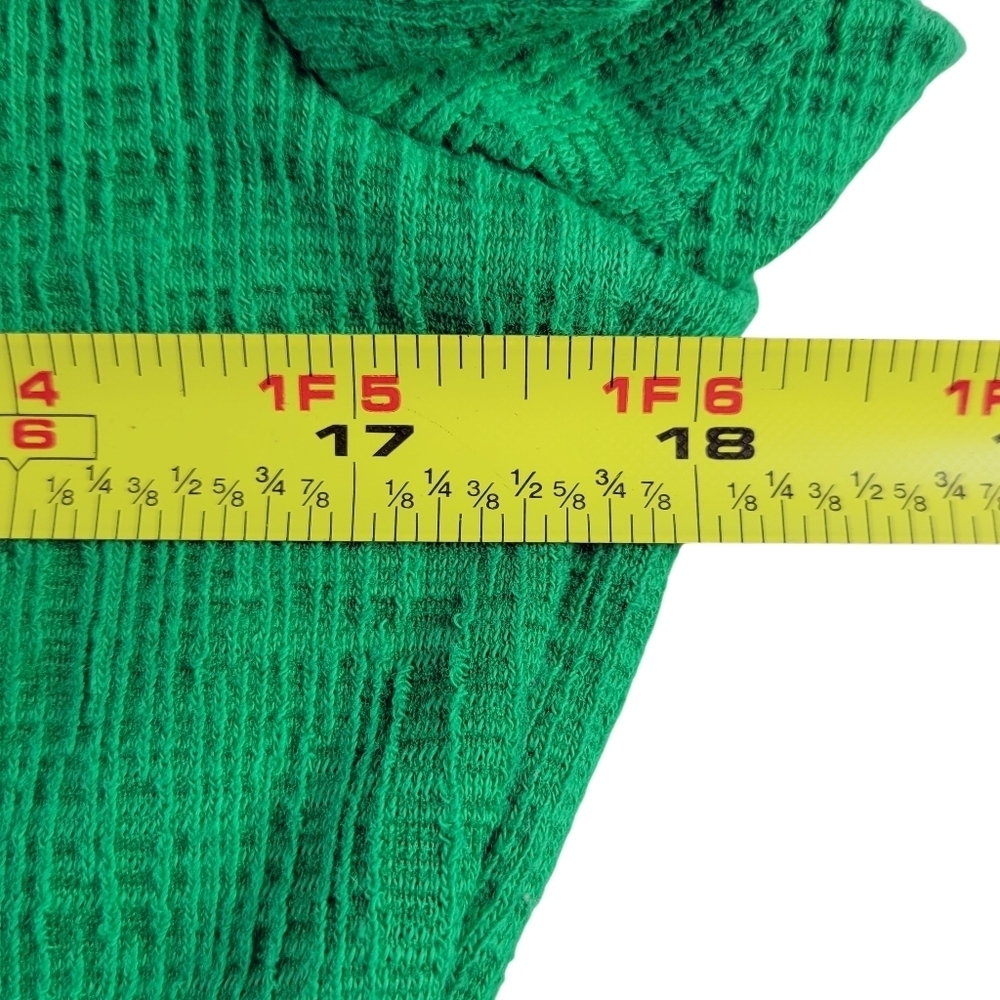 Anthropologie Maeve Nova Fit & Flare Dress Size M Green Textured Knit Lined - Picture 9 of 11